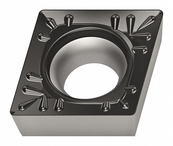 Diamond Turning Insert: CCMT Insert, Neutral, 3/16 in Thick, 1/32 in Corner Radius