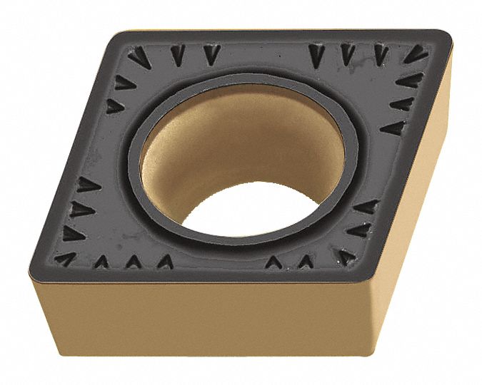 Diamond Turning Insert: CCMT Insert, Neutral, 3/16 in Thick, 1/64 in Corner Radius