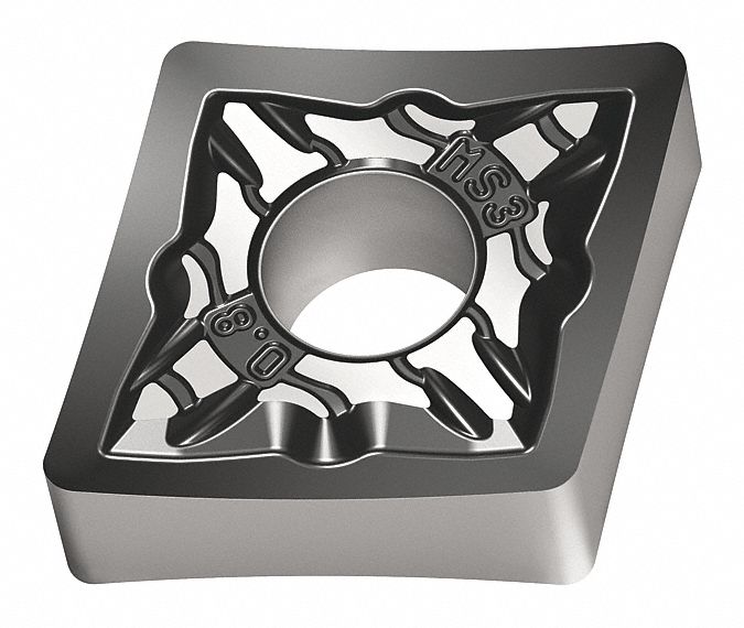 Diamond Turning Insert: CNMG Insert, Neutral, 3/16 in Thick, 1/32 in Corner Radius