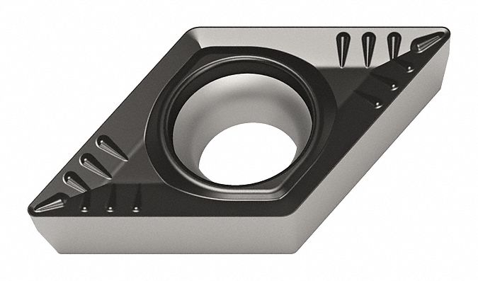 Diamond Turning Insert: DCMT Insert, Neutral, 5/32 in Thick, 1/32 in Corner Radius