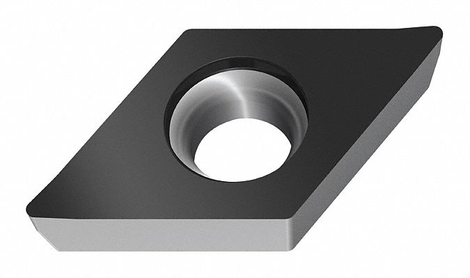 Diamond Turning Insert: DCMW Insert, Neutral, 5/32 in Thick, 1/32 in Corner Radius