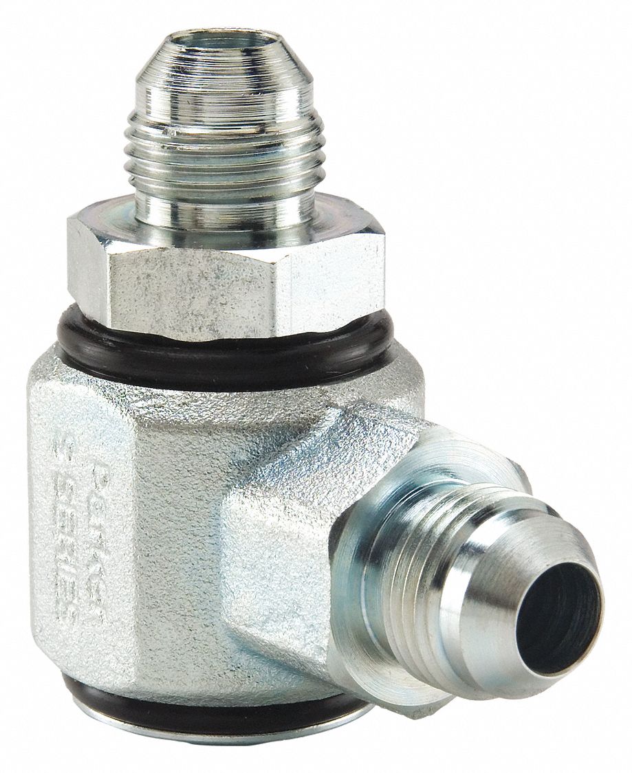PARKER Hydraulic Swivel Fitting, 3/4"16, Male JIC, 3/4"16, Male JIC