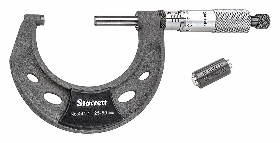 MICROMÈTRE EXTÉRIEUR MÉCANIQUE, MÉTRIQUE, GAMME DE 25 MM À 5 MM, PRÉCISION +/- 0,02 MM