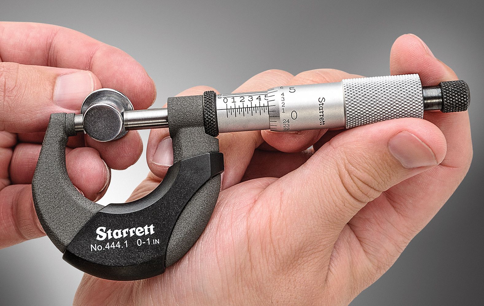 STARRETT Mechanical Outside Micrometer Inch, 0 in to 1 in Range, +/0.