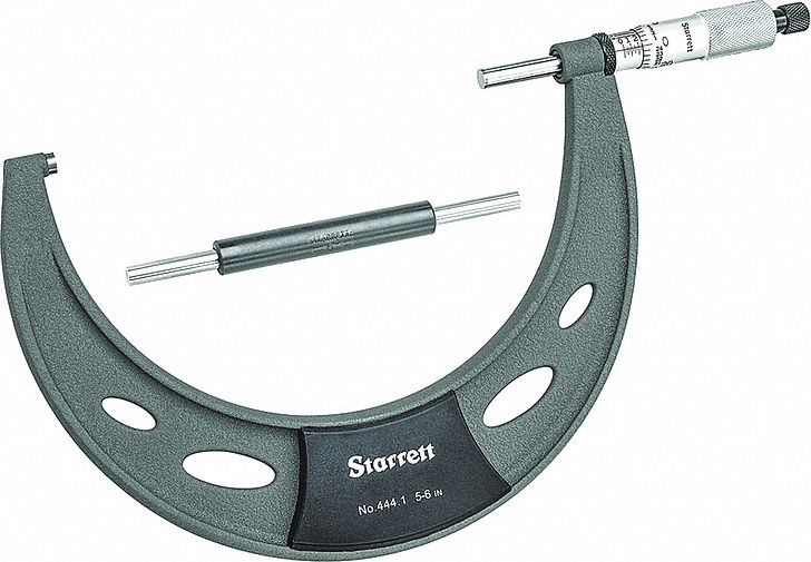 OUTSIDE MICROMETER,5 IN TO 6 IN RANGE