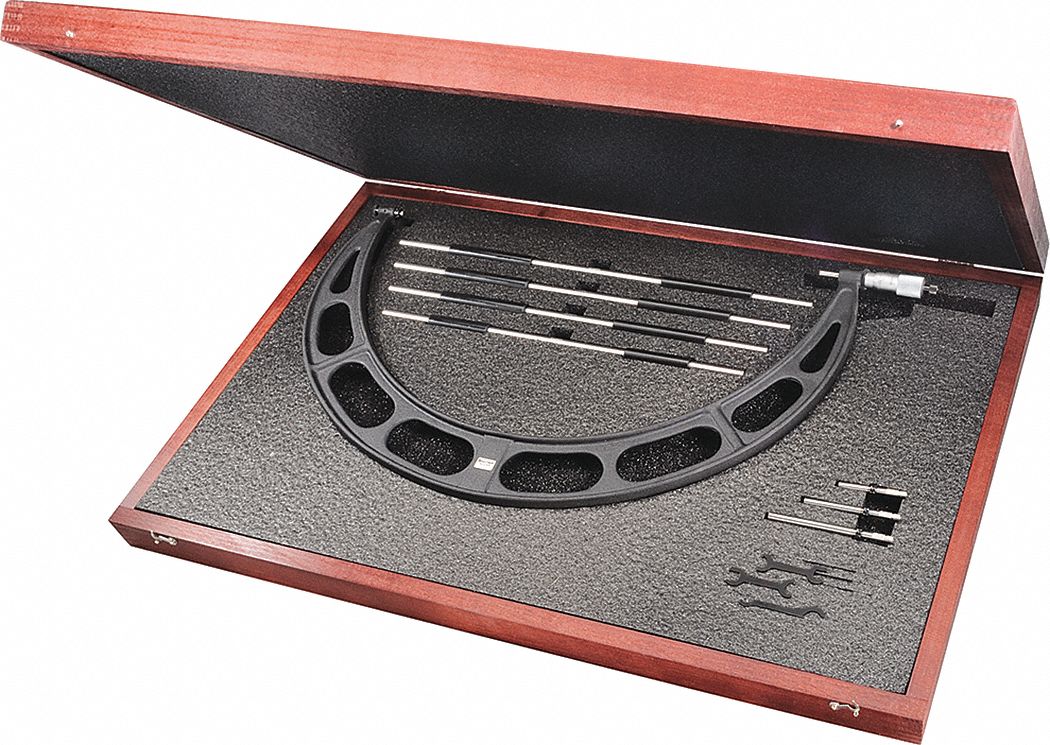 ANVIL OUTSIDE MICROMETER,FLAT,MECHANICAL