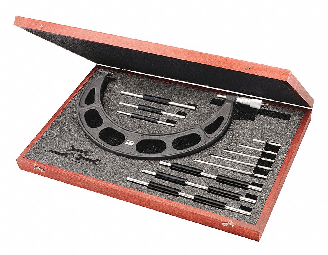 ANVIL OUTSIDE MICROMETER,FLAT,MECHANICAL