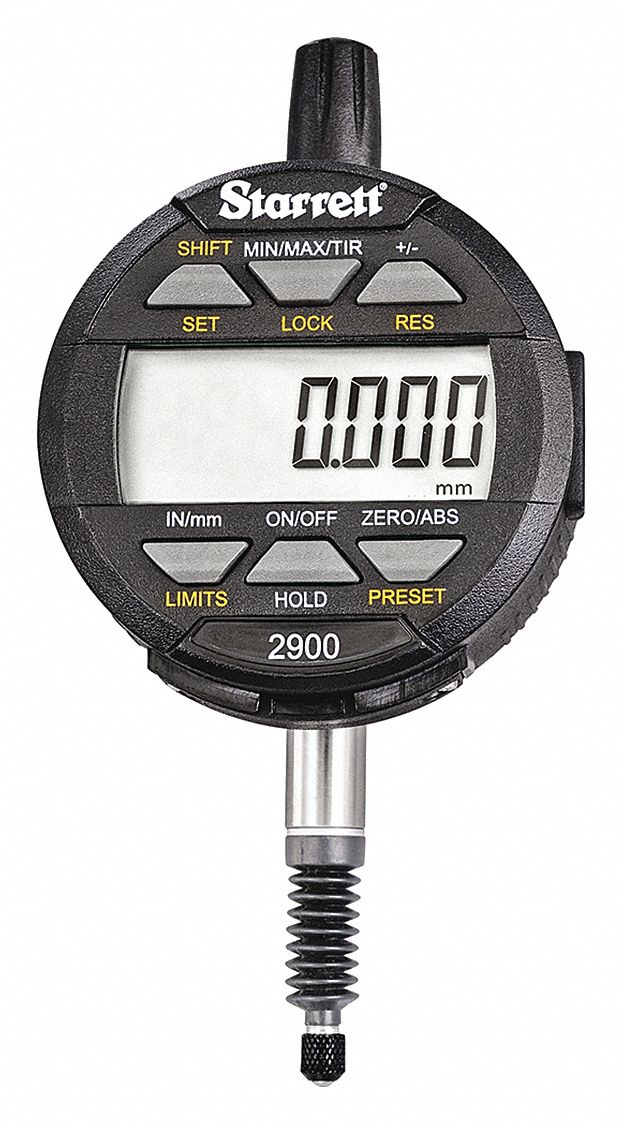 Electronic Digital Indicator, Series 2900, Range 0.5 in/12 mm, Accuracy 0.00005 in/0.01 mm