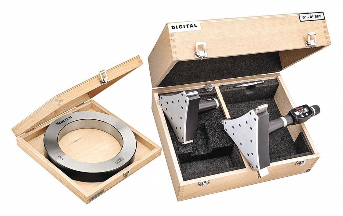 STARRETT, 150 mm to 200 mm/6 in to 8 in Range, IP65, Digital 2Point