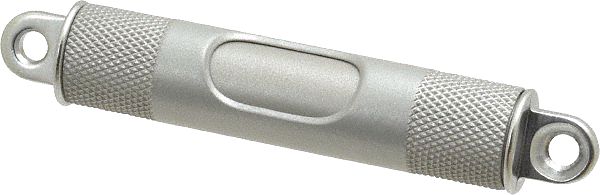 Machinists Levels Tube: 4 in Lg, 6NAZ2, Machinist's Levels, 98-4, Brass, 1 in Overall Ht