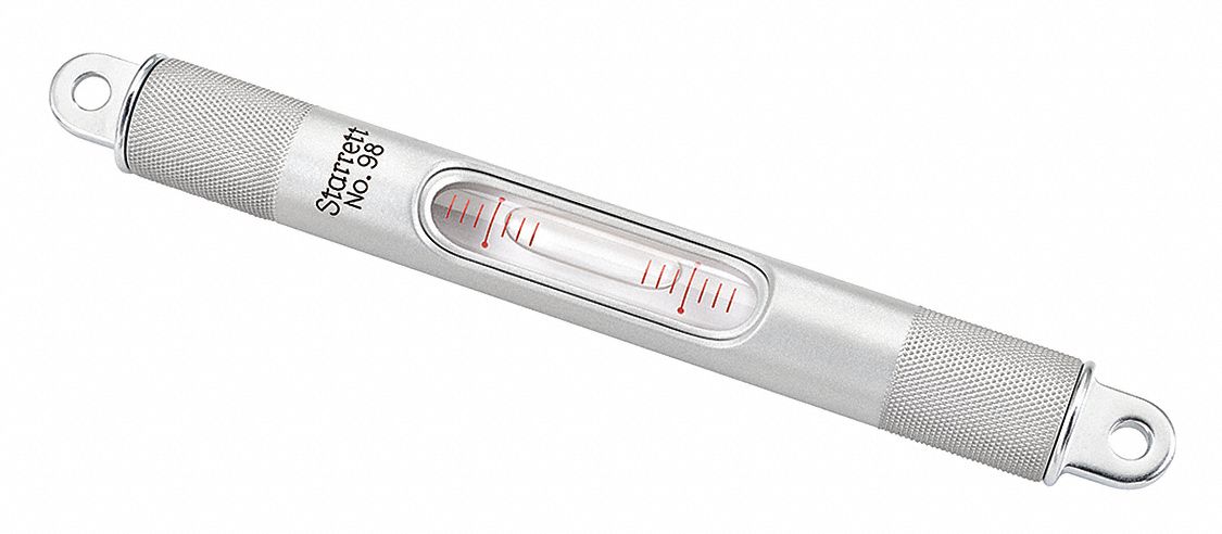 Machinists Levels Tube: 8 in Lg, 26Z910/26Z911/2ZVL5/5UAR1, Machinist's Levels, 98-12
