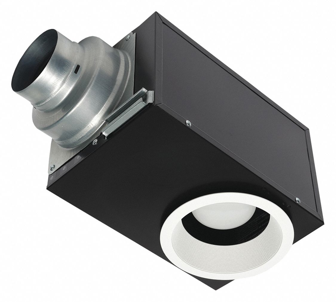 PANASONIC 12-3/4" x 8-1/4" x 7-1/2" Low Profile Bathroom Fan, 80 CFM, 0 ...