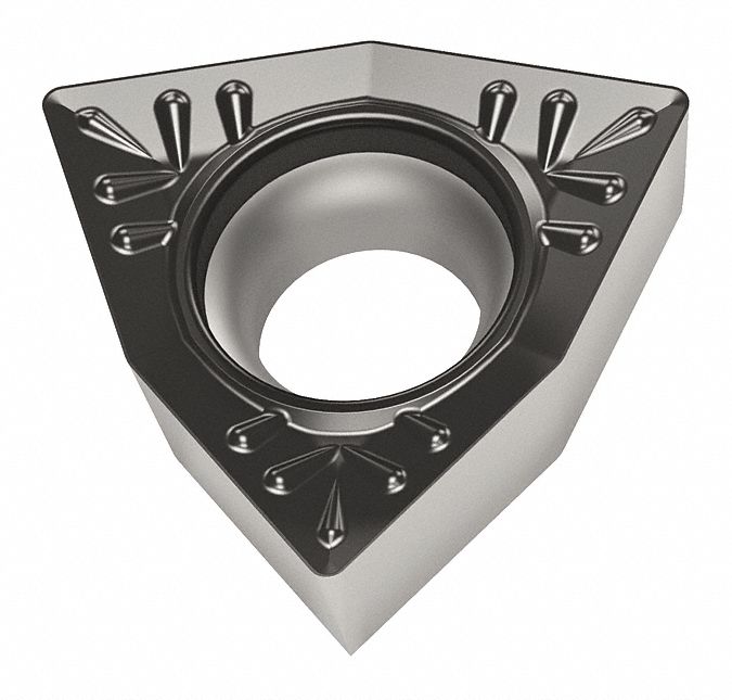 Turning Insert: 1/2 in Inscribed Circle, Neutral, 4.76mm Thick, RM4 Chip-Breaker