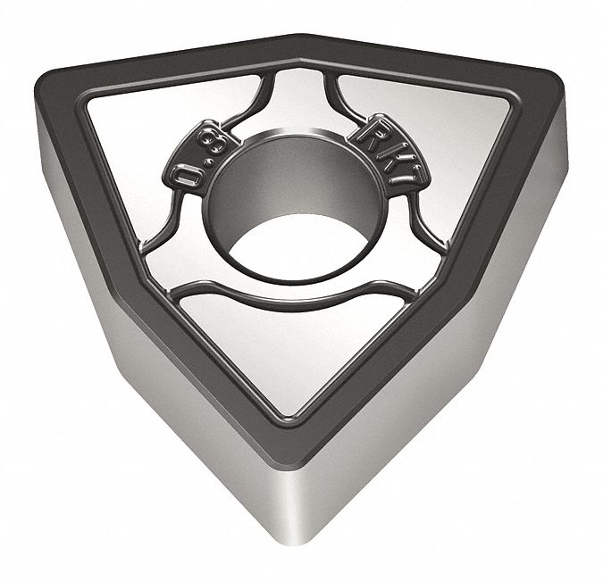 Turning Insert: 1/2 in Inscribed Circle, Neutral, 4.76mm Thick, RK7 Chip-Breaker