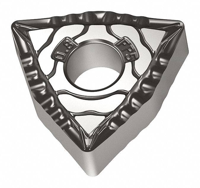 Turning Insert: 3/8 in Inscribed Circle, Neutral, 4.76mm Thick, FP5 Chip-Breaker