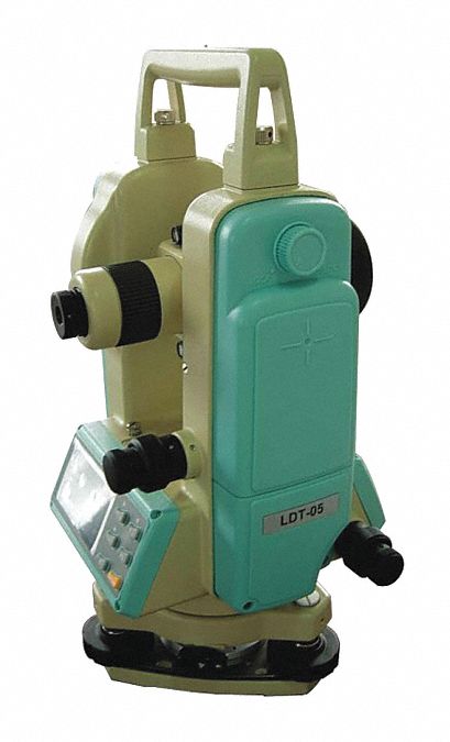 Digital Theodolite: 3 Leveling Screws/Top Mounted Vial, 1 13/16 in Aperture, LCD, 20X, 20X