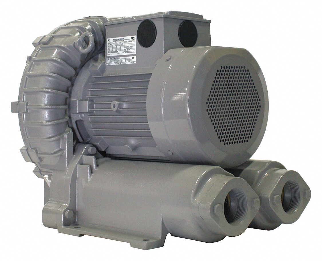 FUJI ELECTRIC Regenerative Blower: 10.7 hp, 134.6 in wc Max Op Pressure,  112 in wc Max Vacuum