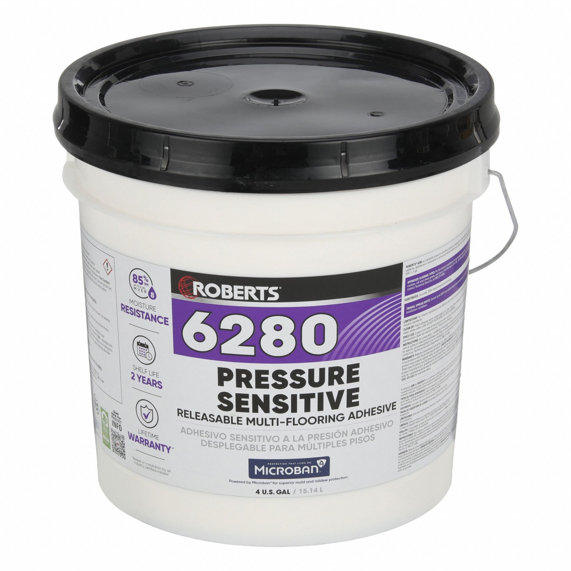 ROBERTS Adhesivo de Construcción,4 gal.,Cubo - 53WC27 | R6280-4 ...