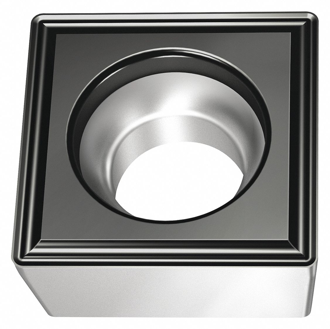 Square Turning Insert: 1/2 in Inscribed Circle, Neutral, 1/32 in Corner Radius