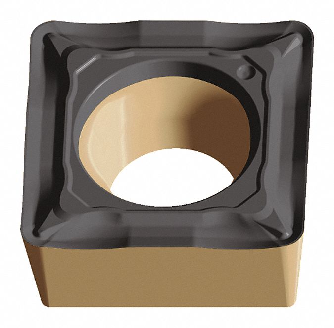 Square Turning Insert: 3/8 in Inscribed Circle, Neutral, 1/32 in Corner Radius
