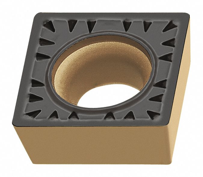 Square Turning Insert: 1/2 in Inscribed Circle, Neutral, 1/32 in Corner Radius