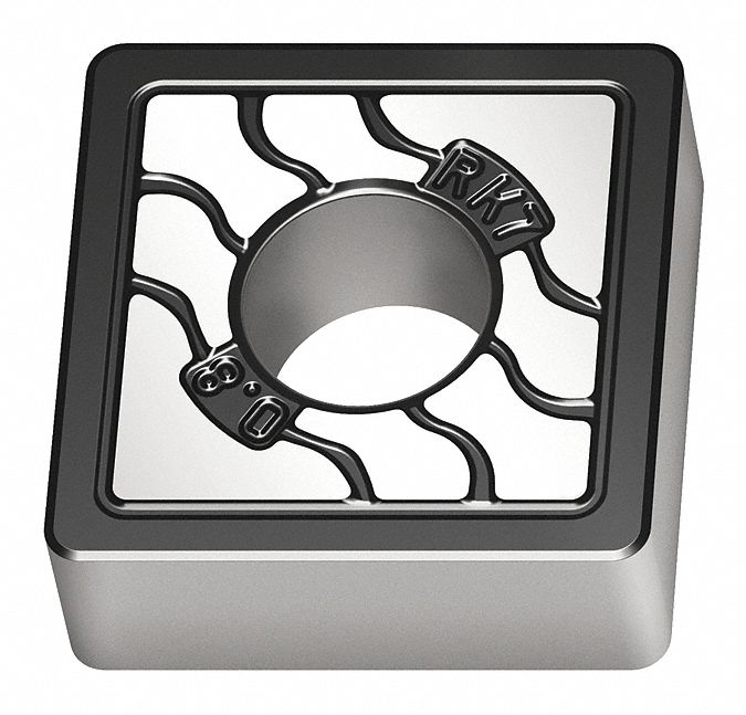 Square Turning Insert: 1/2 in Inscribed Circle, Neutral, 1/16 in Corner Radius