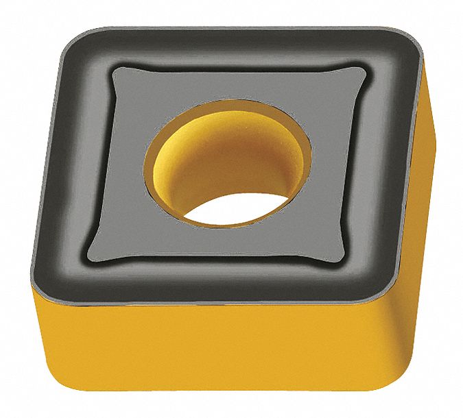 Square Turning Insert: 1/2 in Inscribed Circle, Neutral, 1/32 in Corner Radius