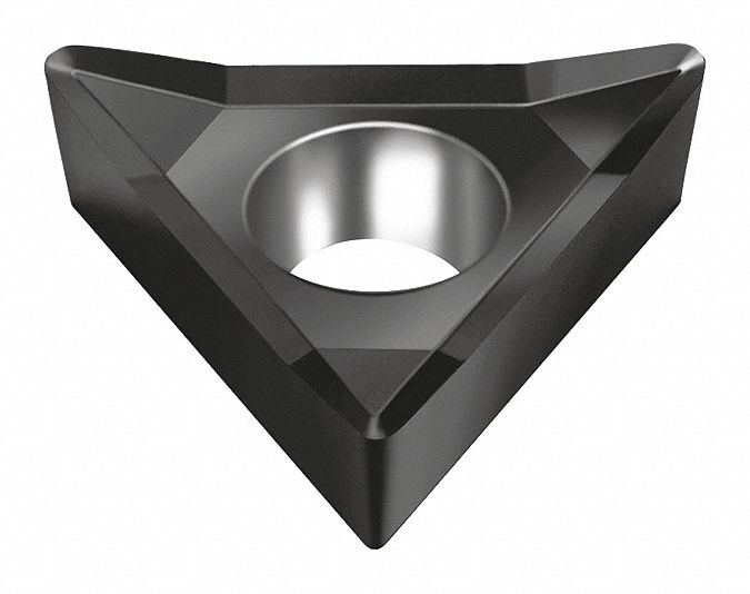 Triangle Turning Insert: 1/4 in Inscribed Circle, Neutral, MN2 Chip-Breaker, TiAlN