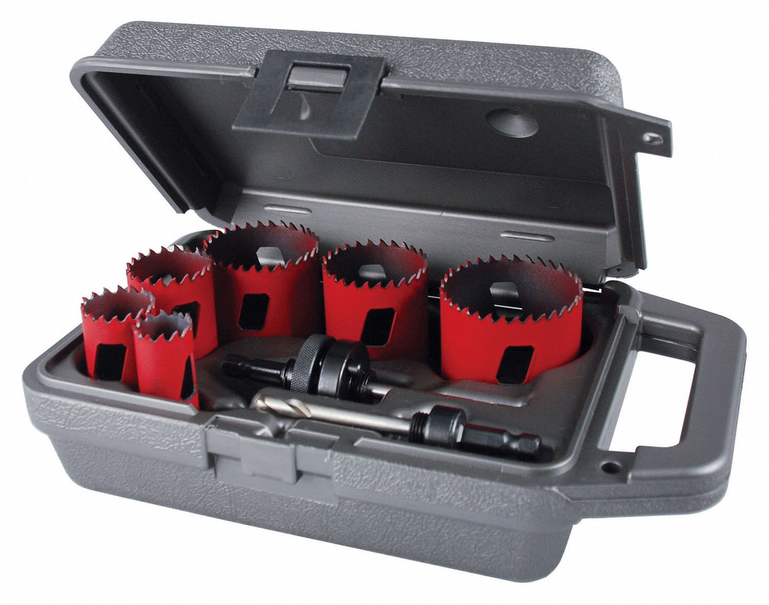 MORSE Hole Saw Kit 8 Pieces, 7/8 in to 2 1/2 in Saw Size Range, 1 7/8