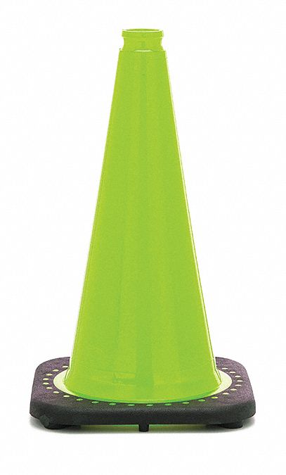 JBC REVOLUTION Traffic Cone, 18 In Cone Height, Lime, PVC - 53WN54 ...