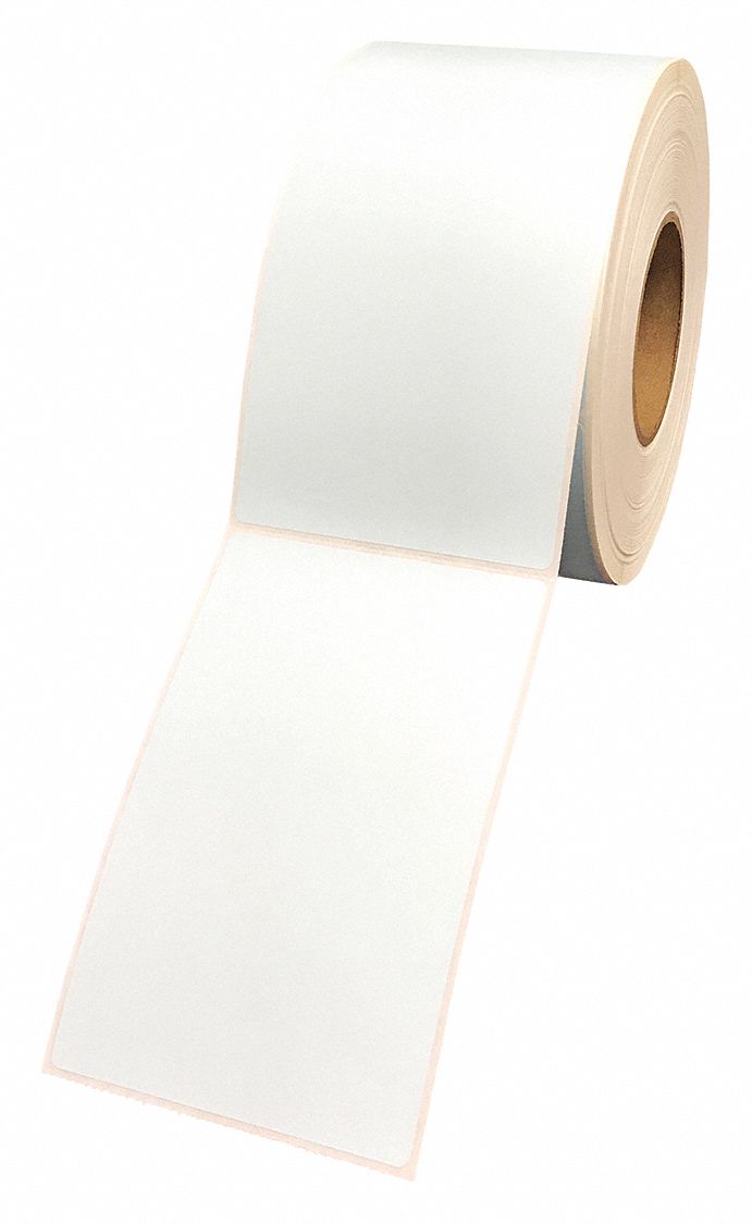 Printer Label: 4 in Label Wd, 6 in Label Ht, Blue, 3 in Core Dia., 4 PK