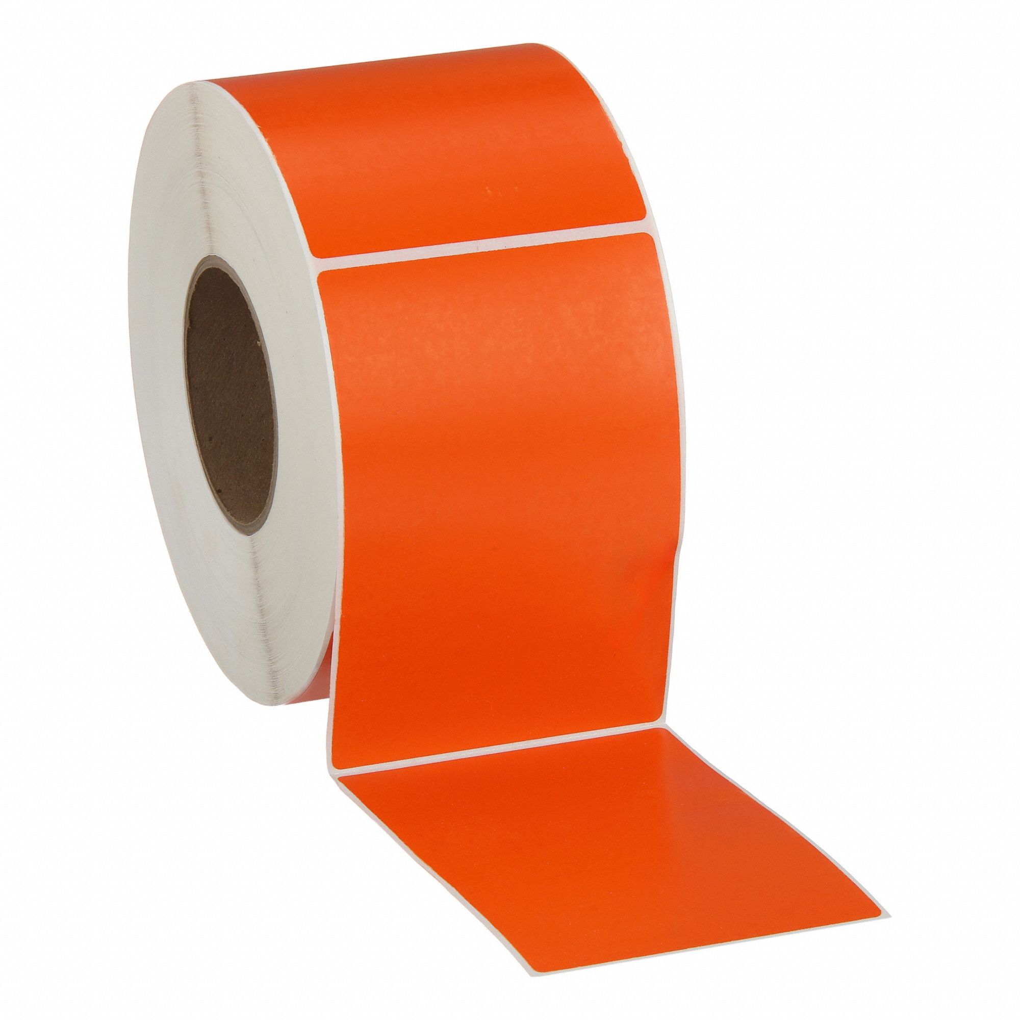 Printer Label: 4 in Label Wd, 6 in Label Ht, Orange, 3 in Core Dia., 4 PK