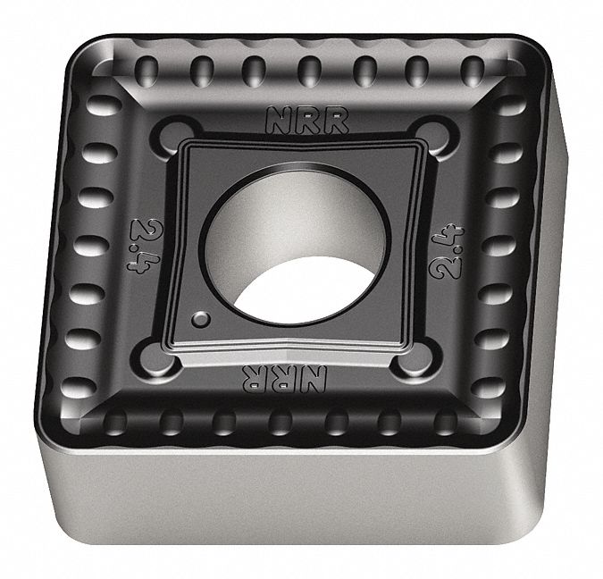 Square Turning Insert: 1 in Inscribed Circle, Neutral, 3/32 in Corner Radius, WPP10S