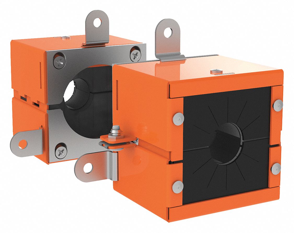 Fire Barrier Pathway: Square, 3.69 in Overall Ht, 6.31 in Overall Lg, 4.88 in Overall Wd, Metal