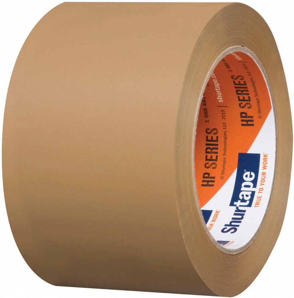 SHURTAPE Packaging Tape, Tan, Rubber Tape Adhesive, Tape Application