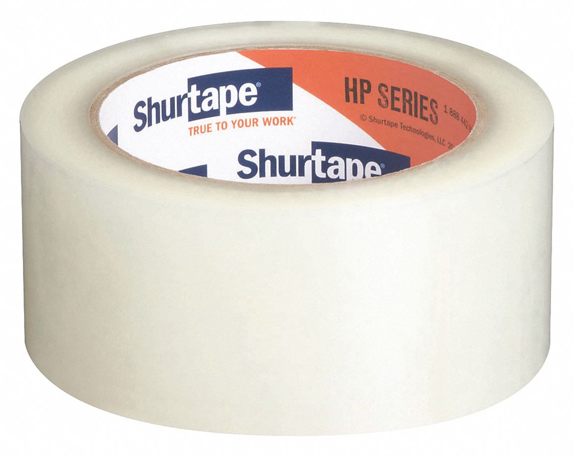 SHURTAPE Packaging Tape, Clear, Rubber Tape Adhesive, Tape Application