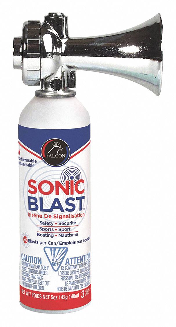 SONIC BLAST Personal Safety Horn, 120db, Metal Horn 53XP90FSB5CBU Grainger