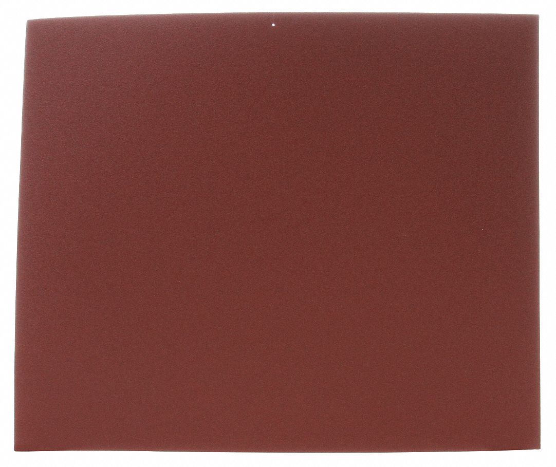 Sanding Sheet: 9 in W x 11 in L, Aluminum Oxide, P180 Grit, J Wt Cloth, 314D, 50 PK
