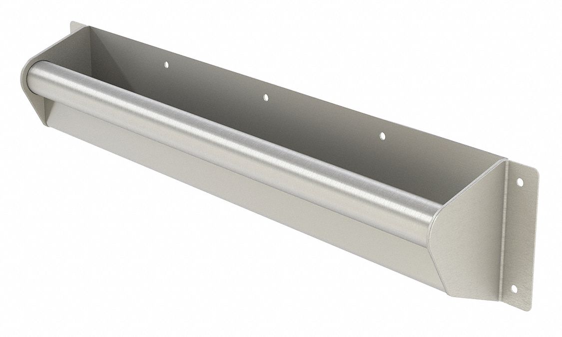 BESTCARE Grab Bar Ligature Resistant, Stainless Steel, Silver, Stainless Steel Frame, 33 in Lg