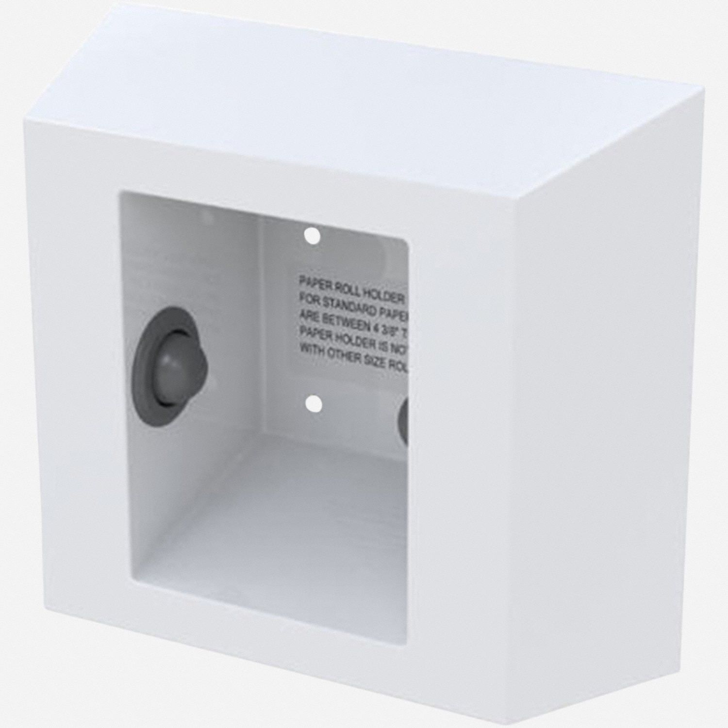 Toilet Paper Holder: Std Core, Horizontal Single Roll, Recessed Holder, Stainless Steel