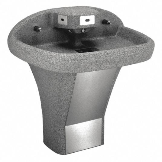 Wash Fountain: Acorn Wash-Ware®, Smoky Granite, Polymer Resin, Rectangular,  26 in Overall Wd, Indoor