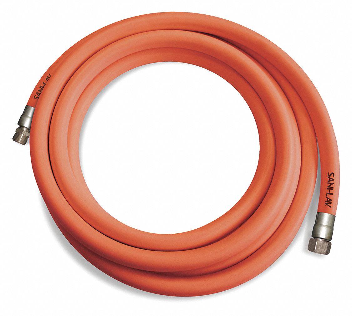 WASHDOWN HOSE ASSEMBLY: ¾ IN HOSE ID, 300 PSI, -40 °  TO 200 ° F, SAFETY ORANGE, FGHT X MGHT