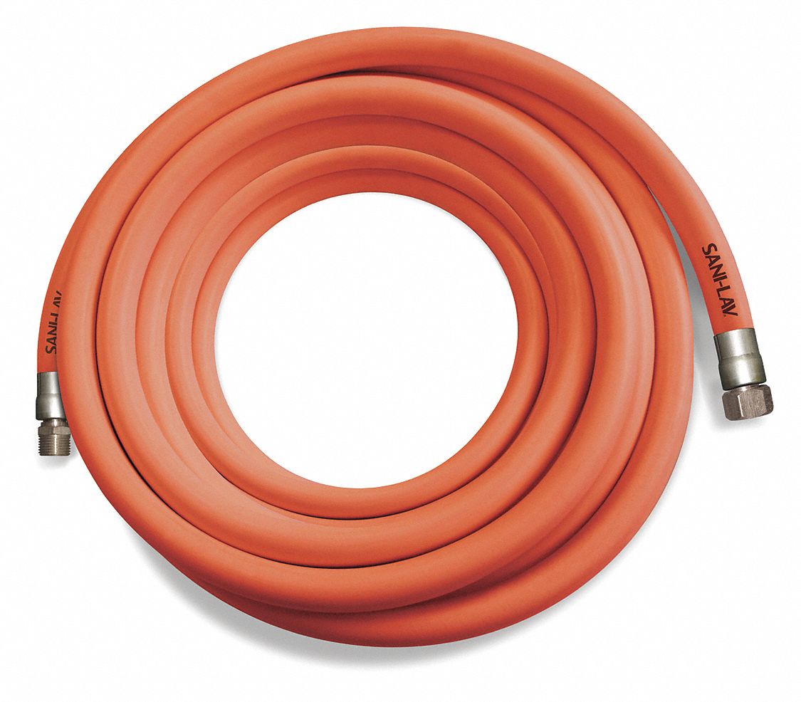 WASHDOWN HOSE ASSEMBLY: ¾ IN HOSE ID, 300 PSI, -40 °  TO 200 ° F, SAFETY ORANGE, FGHT X MGHT