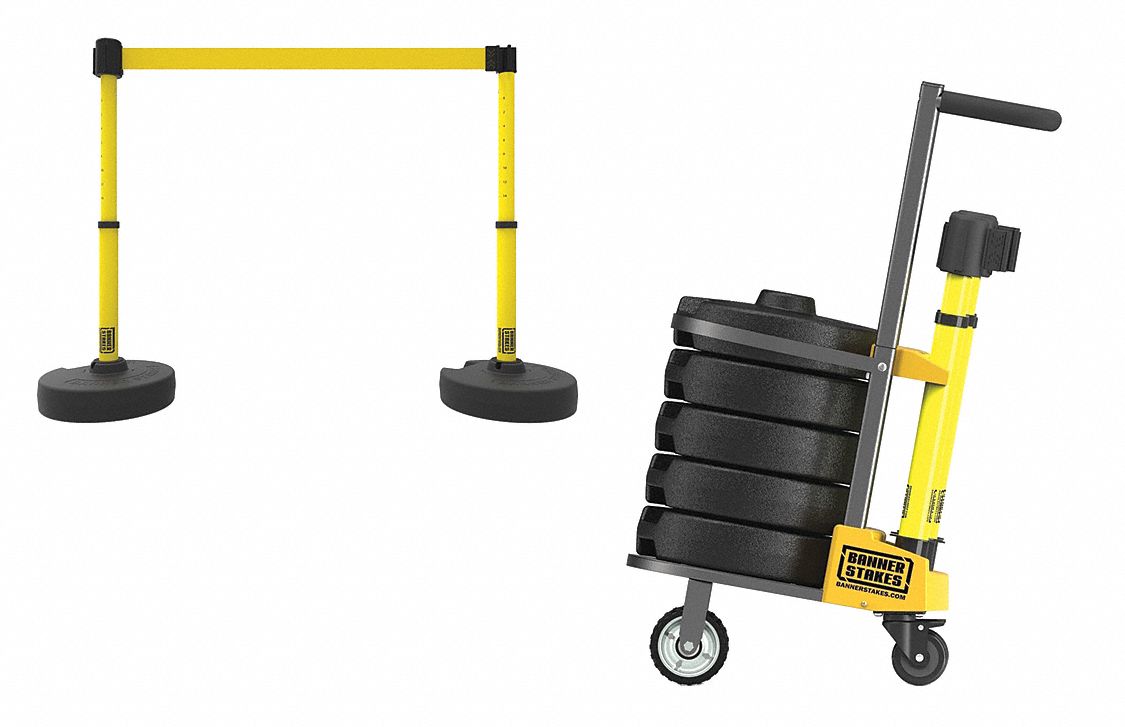 BARRIER SYSTEMS,YELLOW,15 FT BELT