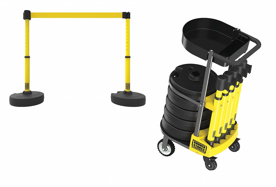 PLUS Cart Pkg w/Tray,  Blank Yellow Bannr