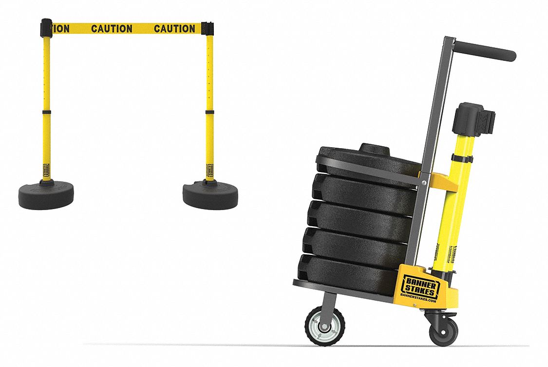 PLUS Cart Pkg,  Double-Sided "Caution"
