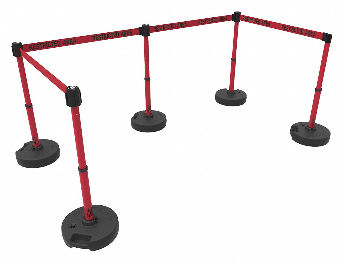 PLUS Barrier Set X5,  Red Rstrictd Area