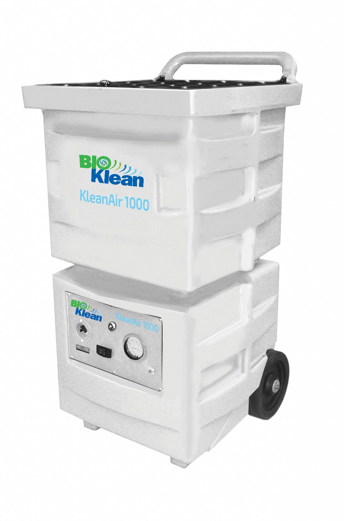 Industrial Air Scrubber: Plastic, Particulate Filtration, White