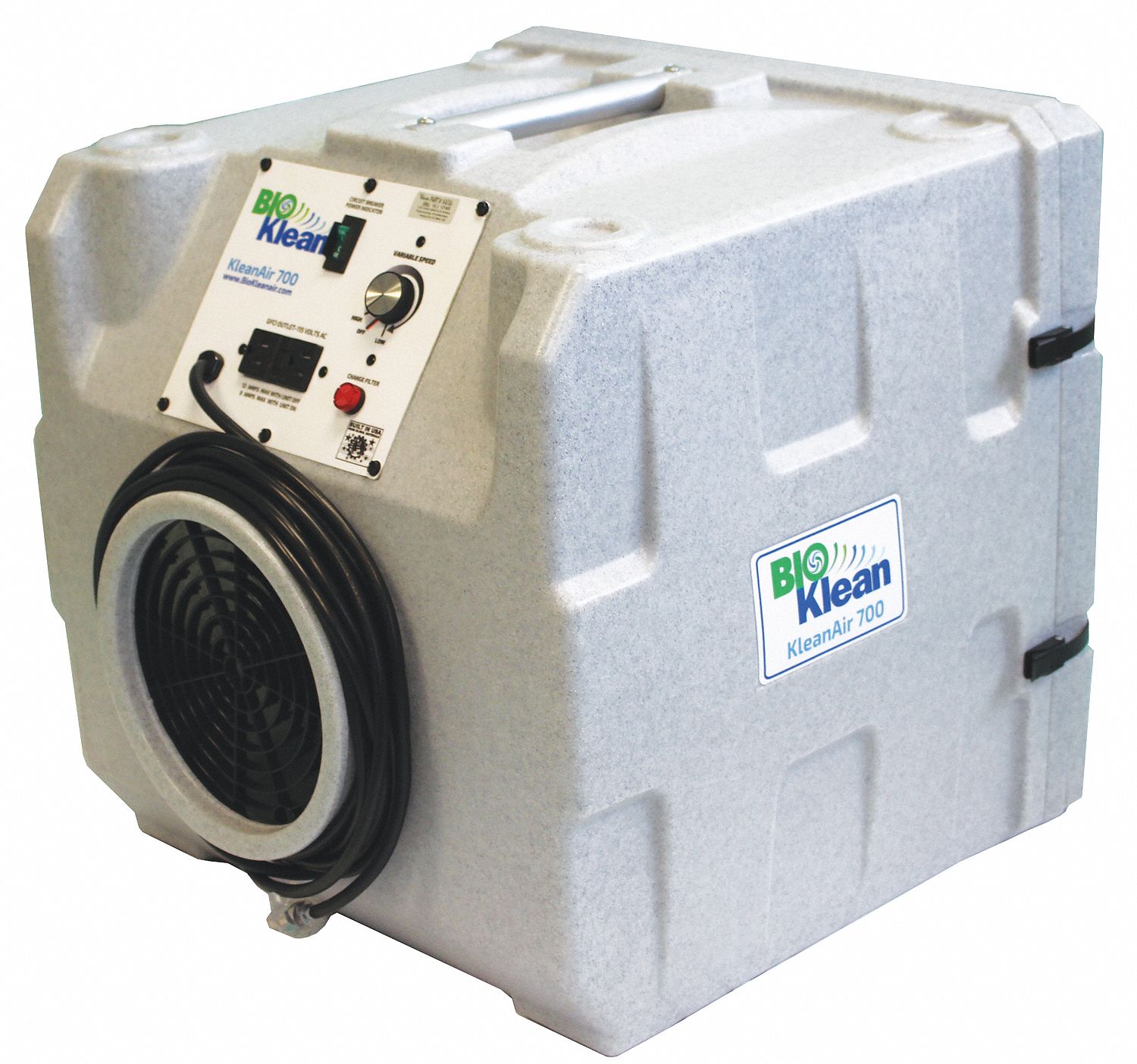 BIOKLEAN HEPA Negative Air Machine, 3 Amps, 21 H" 53XX06GK700 Grainger