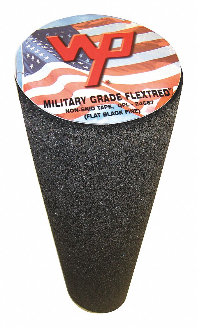 Anti-Slip Tape: Coarse, 60 Grit Size, Solid, Black, 24 in x 60 ft, 31 mil Tape Thick, Acrylic